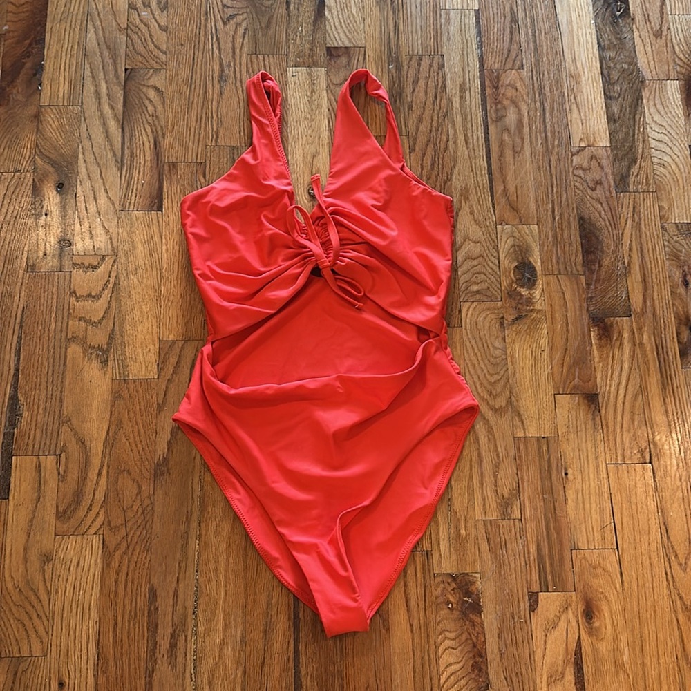 Vibrant Red One-Piece Swimwear - Picture 3 of 6